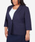 Plus Size Classic Fit Blazer Jacket