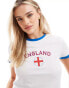 Pieces football baby t-shirt with England graphic in white