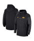 Men's Black Iowa Hawkeyes 2023 Coach Half-Zip Hooded Jacket