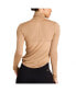 Plus Size Adult Women Washable Cashmere Turtleneck Long Sleeve T-Shirt