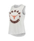 Женская пижама Concepts Sport Womens Charcoal, White Texas Longhorns Ultimate Flannel Tank Top and Shorts Sleep Set