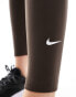 Nike Training One Dri-Fit high rise 7/8th leggings in baroque brown