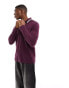 BOSS Green Pilsy long sleeve polo in maroon