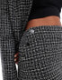 ASOS DESIGN tailored boucle mini skirt co-ord in mono