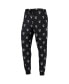 Men's Black Brooklyn Nets Allover Logo Jogger Pants