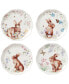 Butterfly Meadow Bunny Accent Plates, Set of 4