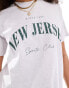 ASOS DESIGN regular fit t-shirt with New Jersey graphic in ice marl