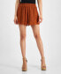 Women's Textured Pull-On Shorts, Created for Macy's