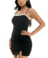 Juniors' Imitation-Pearl Neckline Bodycon Dress