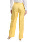 Anne Klein High-Rise Linen-Blend Wide Leg Pant Women's