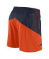 Men's Navy, Orange Chicago Bears Sideline Primary Lockup Performance Shorts