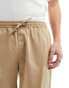 GANT drawstring logo stretch cotton shorts in khaki beige