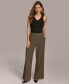 Women's Houndstooth Wide-Leg Pants