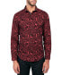 Men's Regular-Fit Flocked Paisley Button-Down Shirt