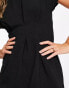 ASOS DESIGN nipped in waist midi dress in black