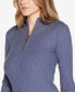 Black Label Women's Ribbed Quarter-Zip Sweater