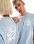 Vans circle logo back print t-shirt in dusty blue