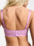 We Are We Wear Fuller Bust high apex non padded plunge bra in violet