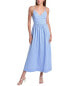 Lucy Paris Charlotte Midi Dress Women's Blue Xs