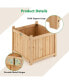 Square Wood Flower Planter Box Raised Vegetable Patio