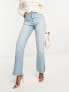 ASOS DESIGN 90s straight jean in light blue with split