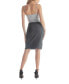 Women's Knee Length Elastic Waist Pencil Skirt