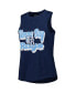 Женская пижама Concepts Sport Womens Light Blue, Navy Tampa Bay Rays Wordmark Meter Muscle Tank Top and Pants Sleep Set