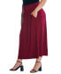 Plus Size Foldover Maxi Skirt With Pockets