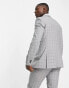 Selected Homme slim fit suit jacket in light grey check