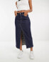 & Other Stories denim maxi skirt with split in blue rinse