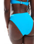 ASOS DESIGN mix and match high leg high waist bikini bottom in bright blue