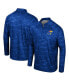 Men's Royal Kansas Jayhawks Carson Raglan Quarter-Zip Jacket