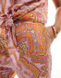 Mango paisley print co-ord trousers in pink