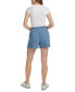 Women's Smocked-Waist Double-Crepe Pull-On Cotton Shorts