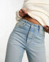 ASOS DESIGN 90s straight jean in light blue with split