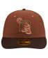 Men's Brown Detroit Tigers Velvet Logo Fill Low Profile 59FIFTY Fitted Hat