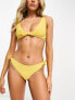 & Other Stories crinkle tie side bikini brief in yellow