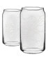 THE CAN Atlanta Map 16 oz Everyday Glassware, Set of 2