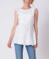 Women's Broderie Anglaise Cotton Maternity Nursing Top