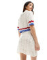 ASOS DESIGN knitted a line mini skirt in textured stitch in white