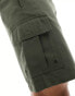 New Look cargo swim shorts in dark khaki