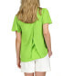 Women's Layered V-Neck Flutter-Sleeve Top