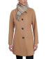 Women's Single-Breasted Peacoat & Scarf