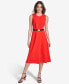 Women's Belted A-Line Dress