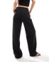 Pimkie drawstring wide leg trousers in black