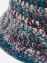 COLLUSION Unisex crochet hat in multi