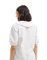 Nobody's Child Emmie collar blouse in white