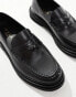 Walk London Brooklyn Penny loafer in black leather