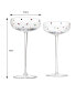 Polka Dot Champagne Coupe Glasses, Set of 2