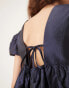 Sister Jane jacquard mini dress in midnight navy